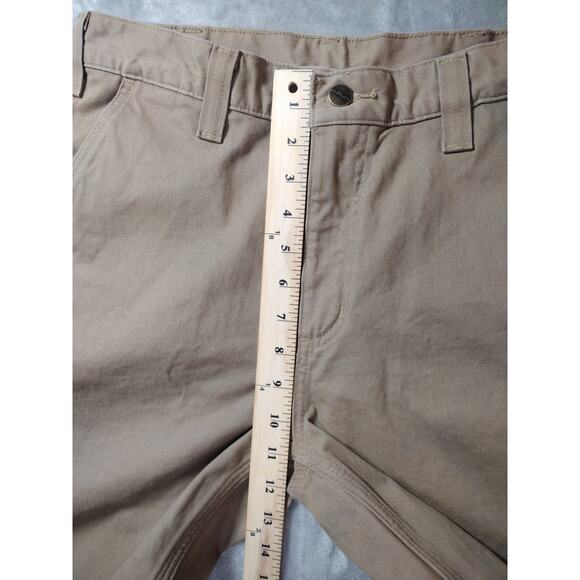 Carhartt Canvas Work Pants Mens 34x30 Tan Brown Relaxed Fit Comfort Outdoor Work - Picture 8 of 11